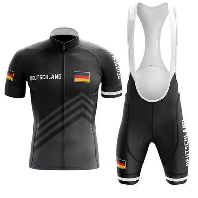 AKTIVABENTEUER™ DEUTSCHLAND PRO Team Radsport-Set | Gel-Polster, UV-Schutz & Schnelltrocknendes Lycra