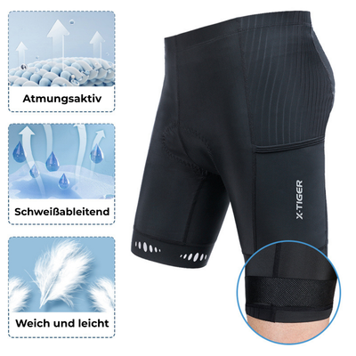AKTIVABENTEUER™ X-TIGER Fahrradhose Pro | Atmungsaktiv, Bequem & Mit Reflektierenden Details
