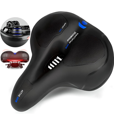 AKTIVABENTEUER™ Fahrradsattel Pro | Mit Stoßdämpfung und Reflektor
