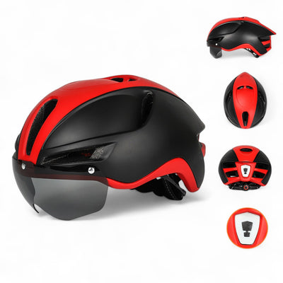 AKTIVABENTEUER™ EASTINEAR Fahrradhelm mit LED & Visier | Aerodynamisch, CE-zertifiziert