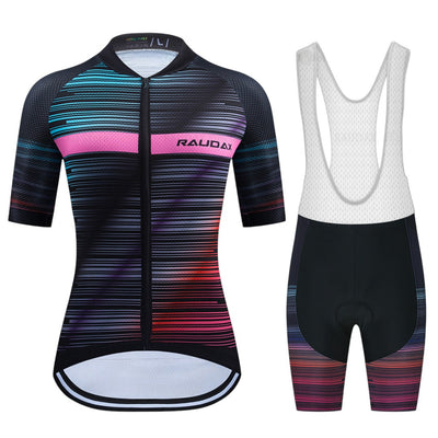 AKTIVABENTEUER™ RAUDAX Damen Sommer Radsport-Set | Atmungsaktiv, UV-Schutz & 19D Gel-Polster