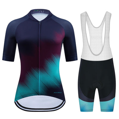 AKTIVABENTEUER™ RAUDAX Damen Sommer Radsport-Set | Atmungsaktiv, UV-Schutz & 19D Gel-Polster
