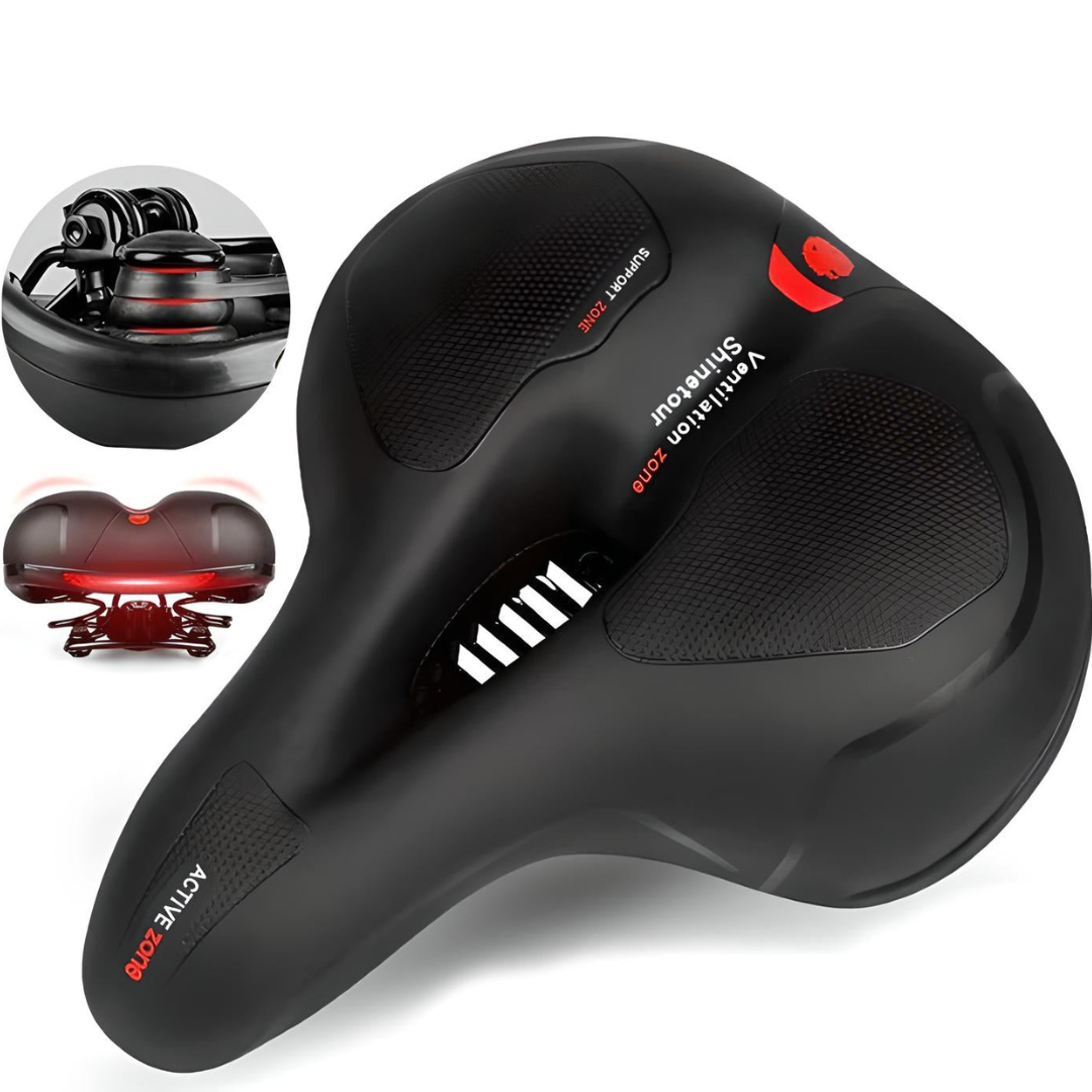 AKTIVABENTEUER™ Fahrradsattel Pro | Mit Stoßdämpfung und Reflektor