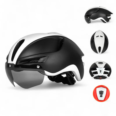 AKTIVABENTEUER™ EASTINEAR Fahrradhelm mit LED & Visier | Aerodynamisch, CE-zertifiziert
