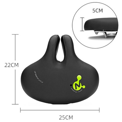 AKTIVABENTEUER™ Fahrradsattel Comfort | Ergonomisch, Stoßdämpfend & Ohne Sattelnase